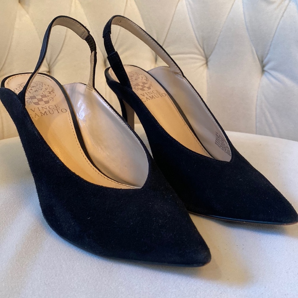 Leather Suede Pumps